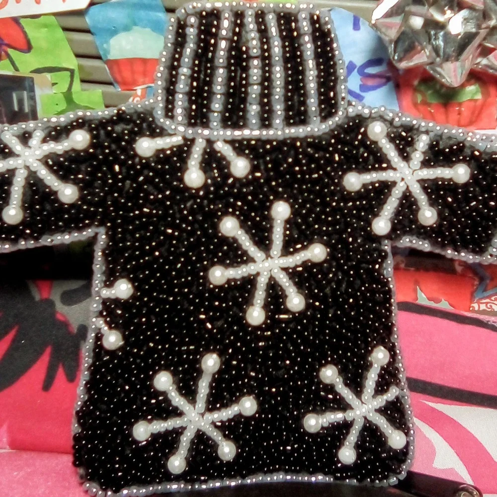 Beaded Snowflake Ornament - Picture 1 of 2
